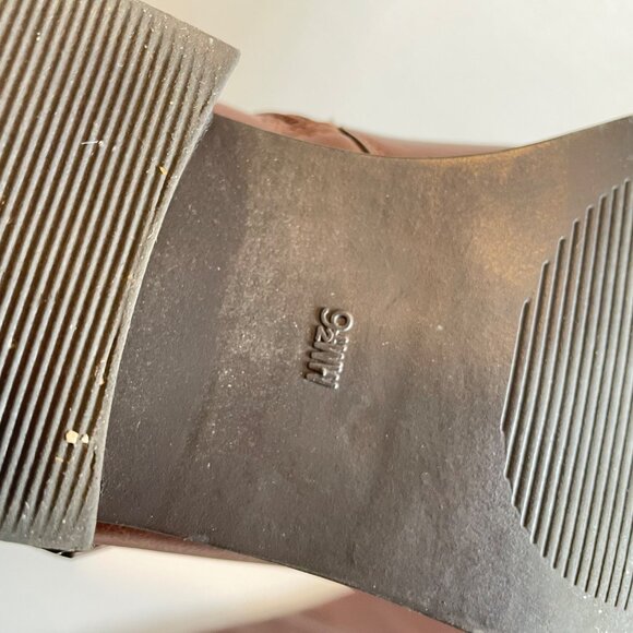 Brown Knee-High Riding Boots With Adjustable Buckles & Side Zipper - Picture 10 of 13